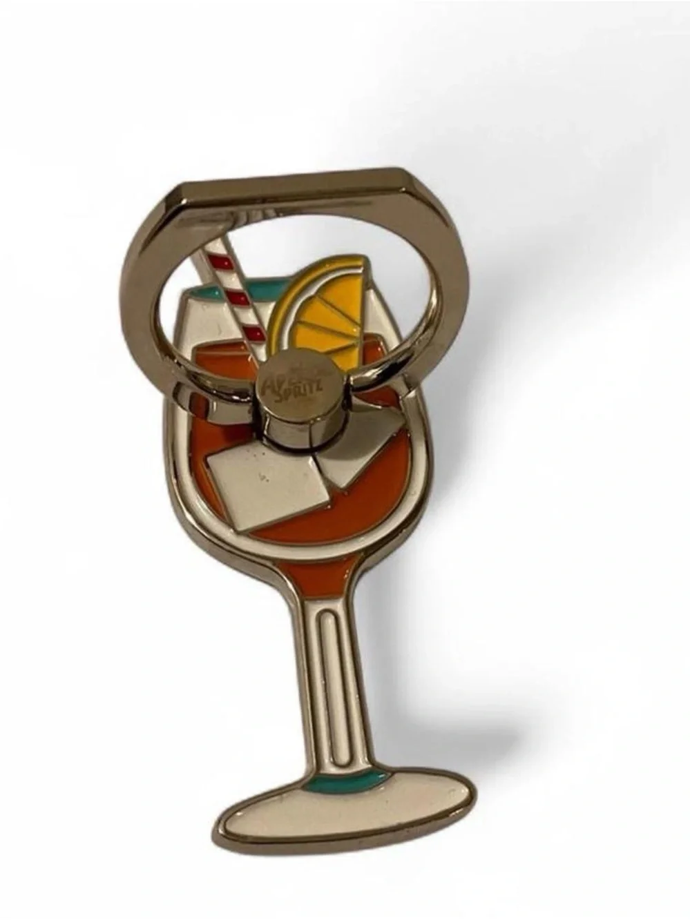 Aperol Spritz Enamel Phone Ring Holder